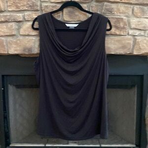 Peter Nygard black sleeveless blouse. Size XL
